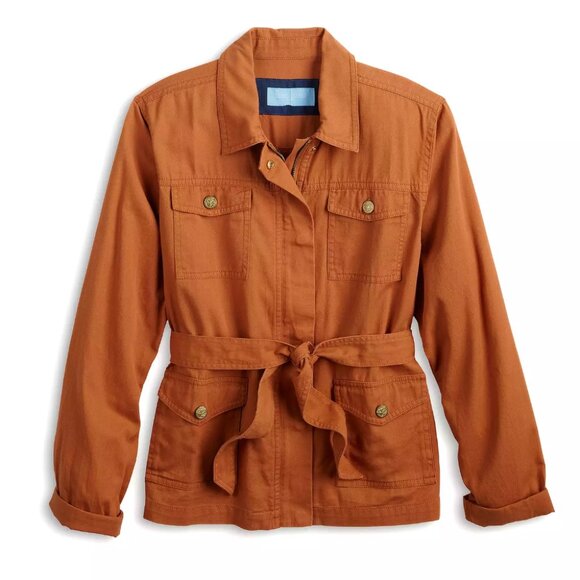 Draper James Jackets & Blazers - Draper James RSVP™ Cotton Twill Belted Field Utility Jacket in Cinnamon Size XXL